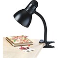 Tensor® Incandescent/CFL Gooseneck Clip Lamp, 14H, Black (13060-005)