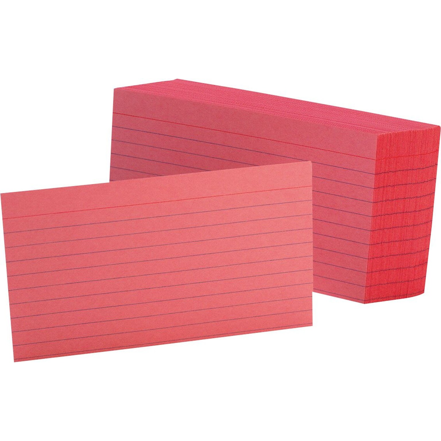 Oxford Lined Index Cards, 3 x 5, Cherry, 100 Cards/Pack (7321 CHE)