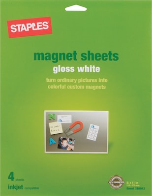 Glossy Inkjet Fridge Magnets, 8-1/2 x 11