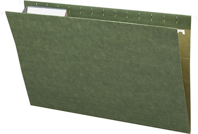 Smead Standard Green Hanging File Folders, 3 Tab, Legal