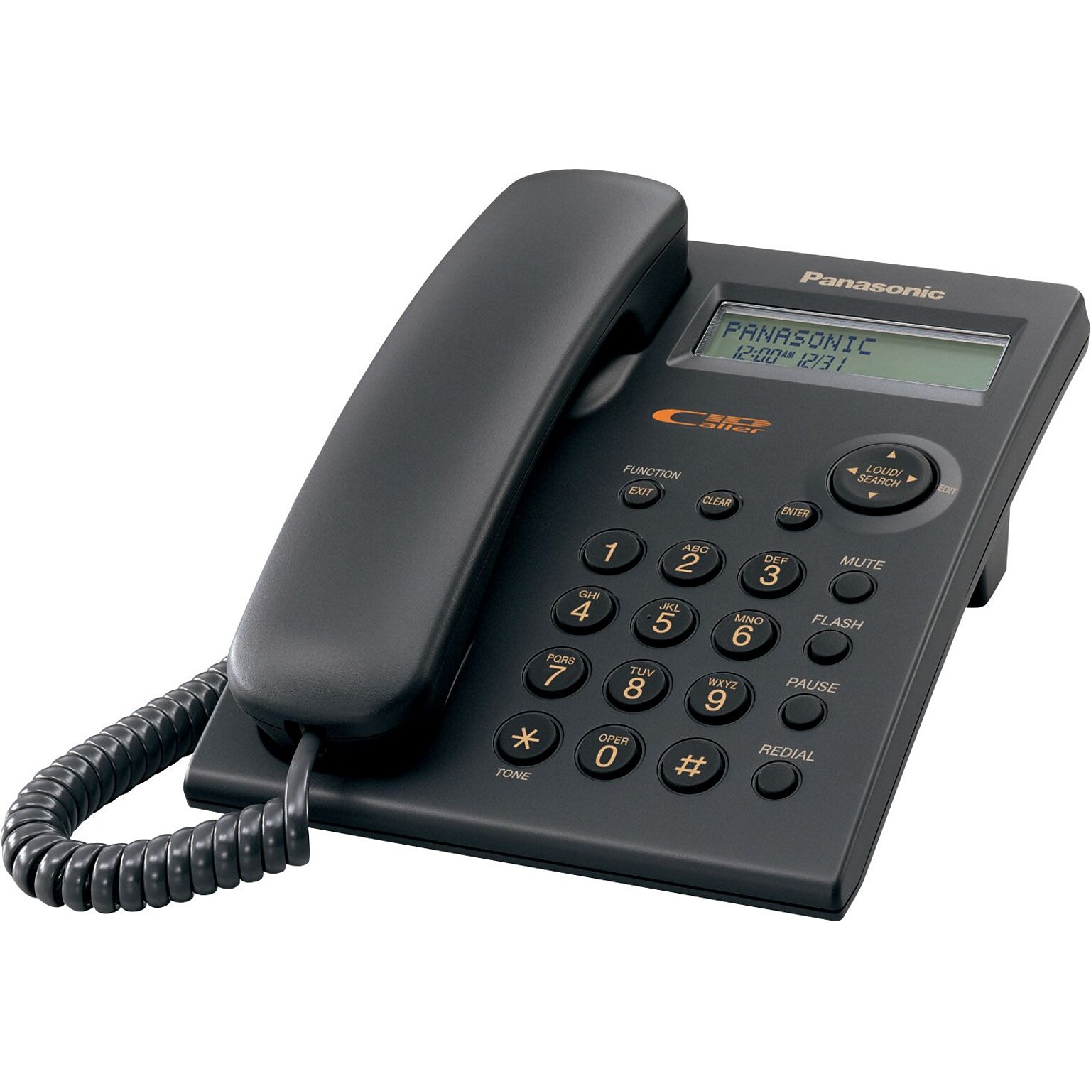 Panasonic Corded Single Line Phone, Black (KXTSC11B)