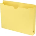 Smead® Reinforced Straight Cut Colored File Jackets, 2 Expansion, Letter, Yellow, 50/Bx (75571)
