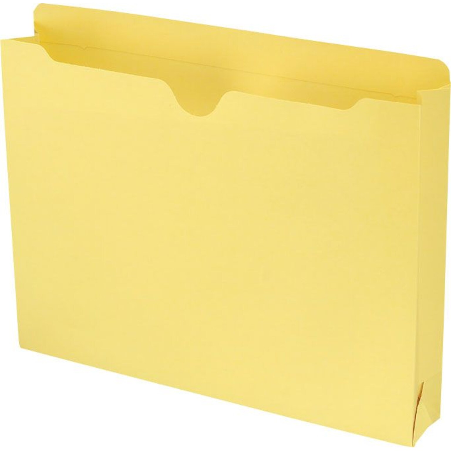 Smead® Reinforced Straight Cut Colored File Jackets, 2 Expansion, Letter, Yellow, 50/Bx (75571)