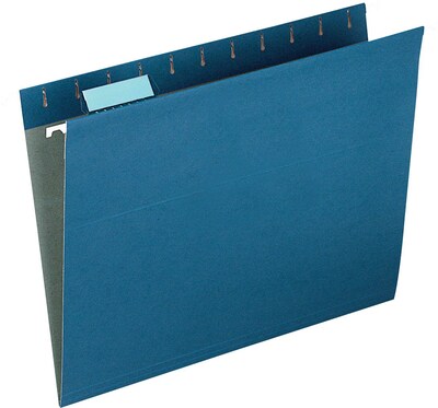Pendaflex Earthwise 100% Recycled Paper Hanging Folders, Letter, Blue, 25/Box (74502)