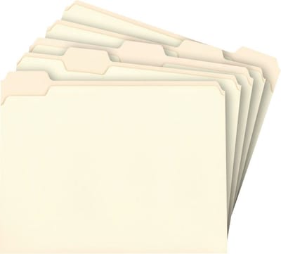 Pendaflex Essentials File Folder, Letter, 0.75 Expansion, 1/5 Tab Cut, Assorted Position Tab Locati