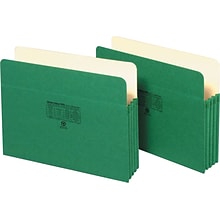 Pendaflex Colored File Pockets; Letter Size, 3-1/2 Expansion, Green