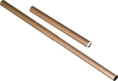Kraft Mailing Tubes, 1-1/2 x 18, 50/Case