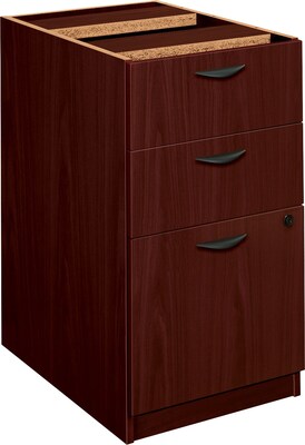 basyx by HON BL Series 3-Drawer Pedestal Box/Box/File, Mahogany, 27 3/4H x 15 5/8W x 21 3/4D NEXT2017 NEXT2Day