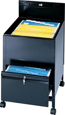 Safco 1-Shelf Steel File Cart, Black (5365BL)