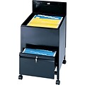 Safco 1-Shelf Steel File Cart, Black (5365BL)