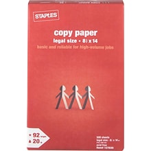 Copy Paper, 8 1/2 x 14, Ream