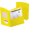 Oxford 2-Pocket Presentation Folder, Yellow, 25/Box (5062570)