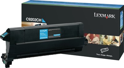 Lexmark C9202CH Cyan Toner Cartridge, Standard Yield