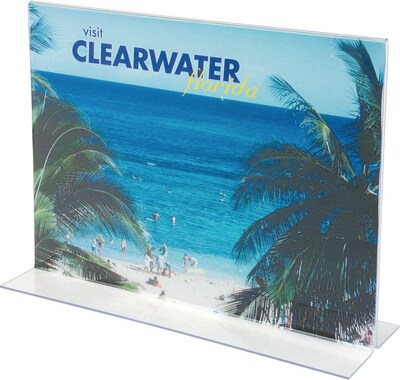 Staples® Sign Holder, 11 x 8.5, Clear Plastic, 12/Pack (28185)