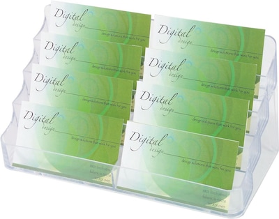 Quill Brand® Clear Business Card Holder, 8 Pocket, 400 Card Capacity (36571/70801SUS)