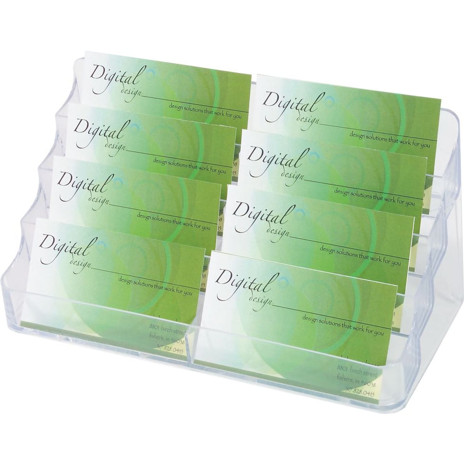 Quill Brand® Clear Business Card Holder, 8 Pocket, 400 Card Capacity (36571/70801SUS)