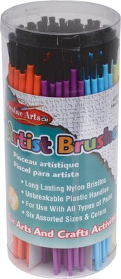 Leonard Classroom Brush Assortment, Assorted Colors, 24 Each of Sizes 1-6, 144/Pk