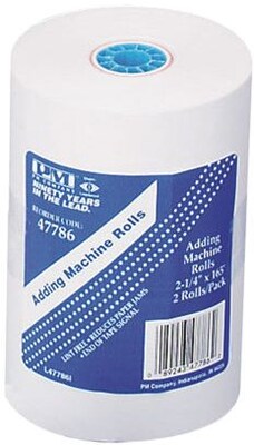 PM Company® Impact Bond Cash Register/POS Paper Roll, White, 2 3/4"(W) x 150'(L), 50/Ctn