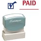 Xstamper 2-Color Title Stamps, "PAID" Blue/Red Ink (036029)