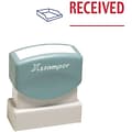 Xstamper 2-Color Title Stamps, RECEIVED Blue/Red Ink (036033)