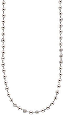 Baumgartens® 36 Nickel Plated Beaded ID Chain, 25/Pack