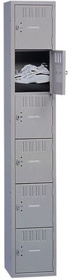 Tennsco Heavy Gauge Steel Box Compartment Lockers, 1 Wide, Sand (BS6121812ASD) (BS6121812ASD)