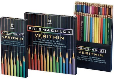 Sanford Prismacolor® Verithin Color Pencils, Crimson Red, 12/Pk