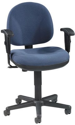 Lorell Millenia Series Pneumatic Adjustable Task Chair, Blue (LLR80006)