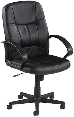 Lorell Chadwick Series Managerial Mid-Back Chair, 26W x 28D x 42.5H, Black (LLR60121)