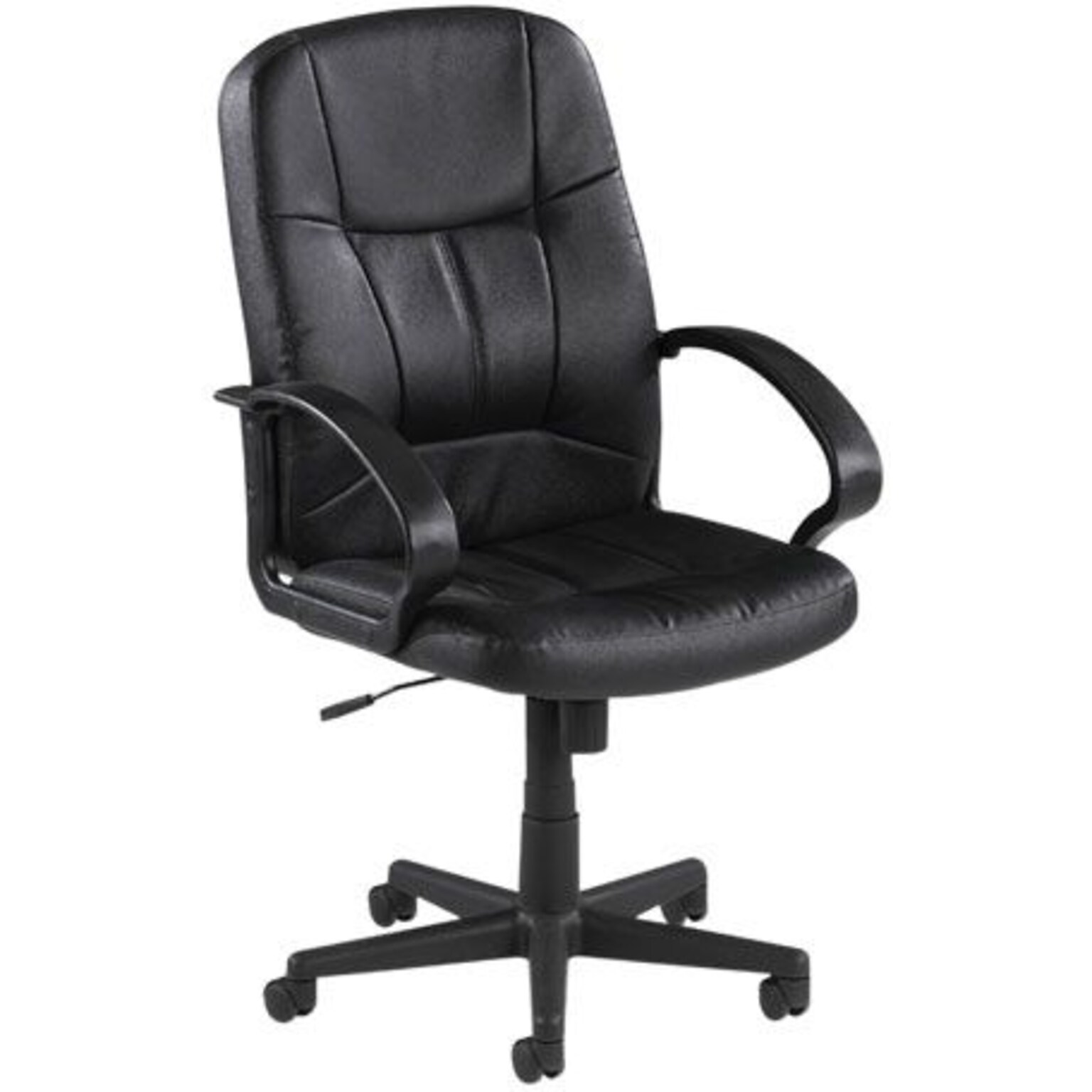 Lorell Chadwick Series Managerial Mid-Back Chair, 26W x 28D x 42.5H, Black (LLR60121)