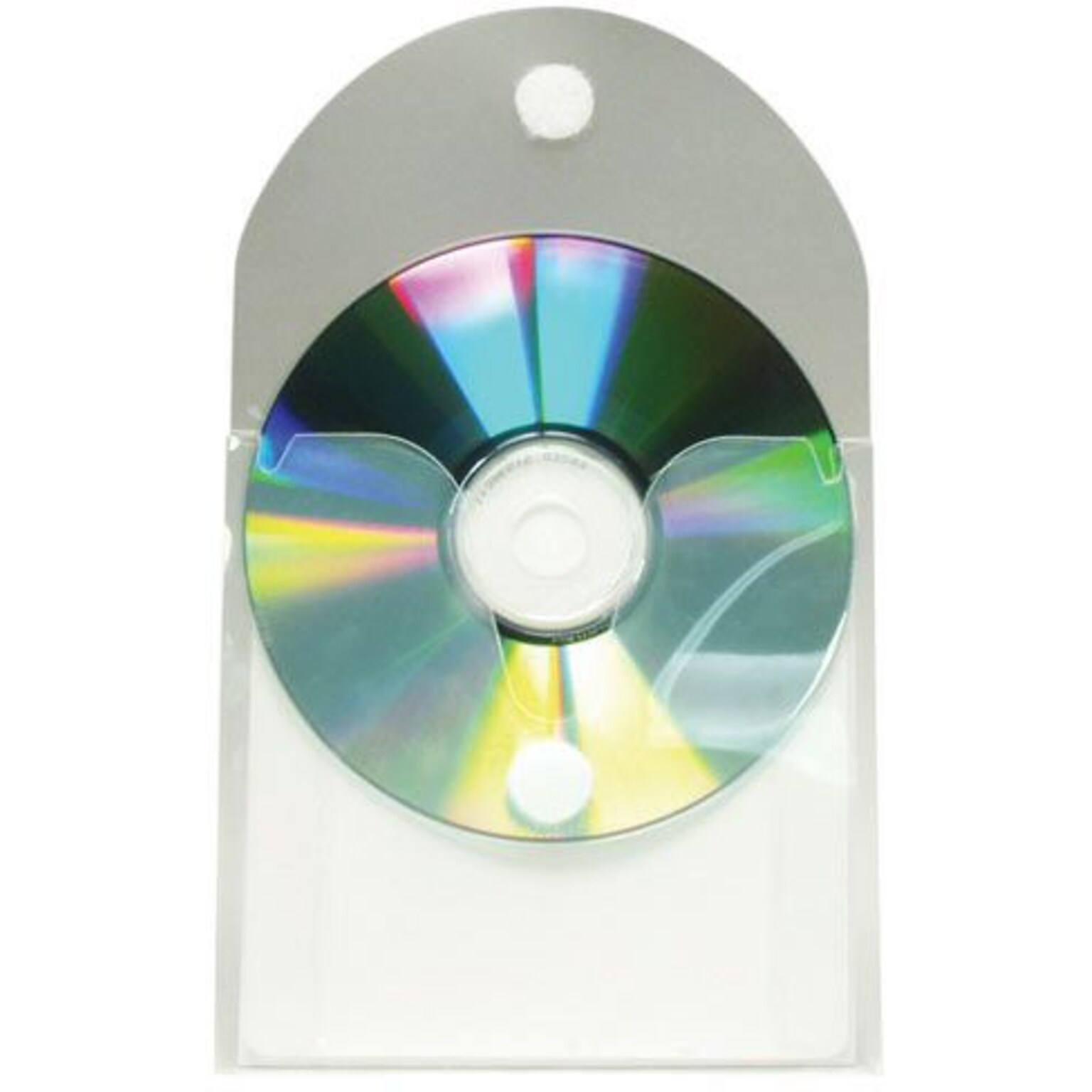 Baumgartens CD/DVD Pocket with Self-Adhesive Flap, Clear, 5 x 5, 12/CT