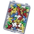 OIC Push Pins, Plastic, Assorted Colors, 20/Pack (OIC92600)