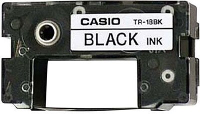 Casio Black Thermal Transfer Printer Ribbon, 3/Pack (TR-18BK-3P)