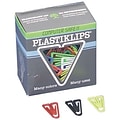 Baumgartens Small Plastiklips Paper Clips, Assorted Colors, 1000/Bx