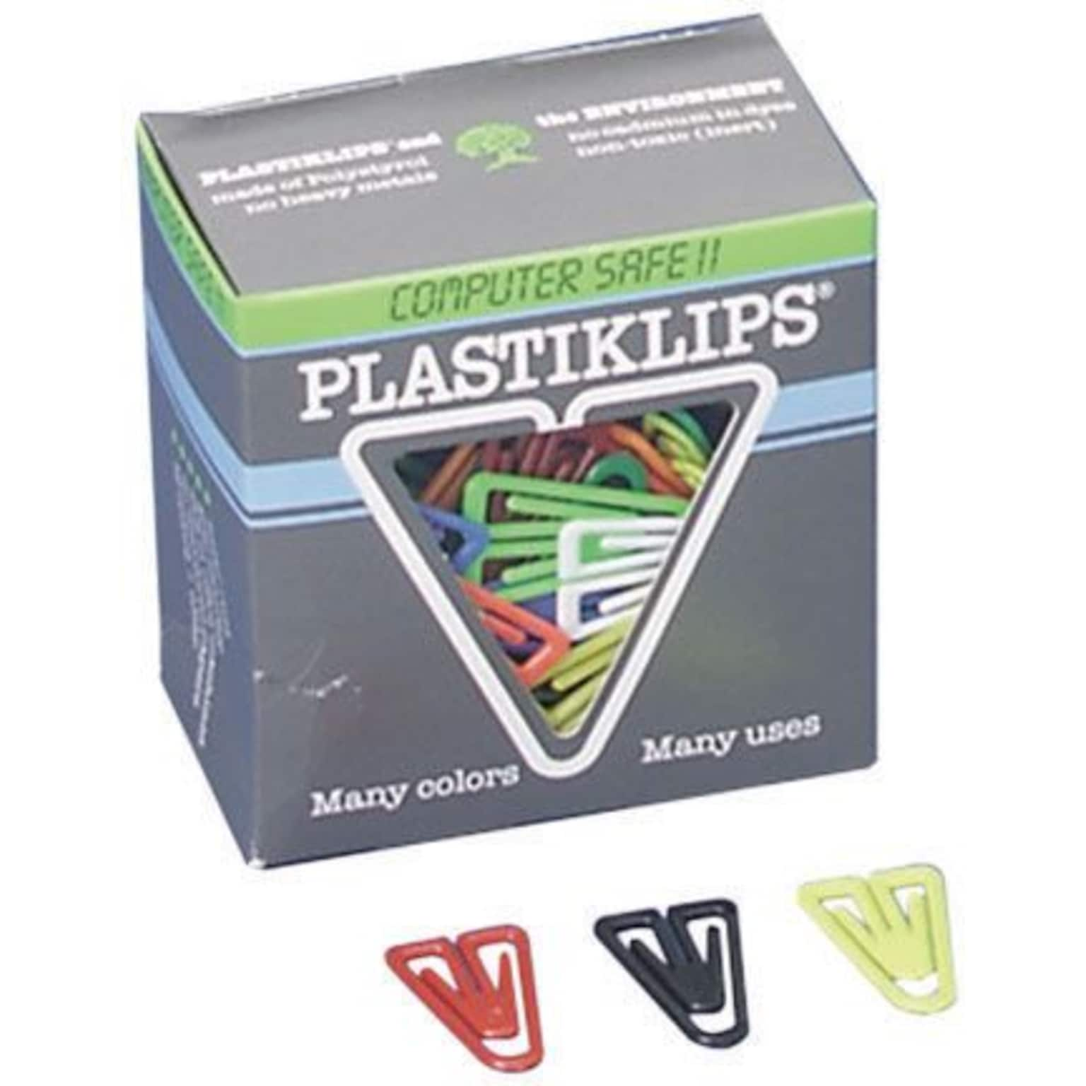 Baumgartens Small Plastiklips Paper Clips, Assorted Colors, 1000/Bx