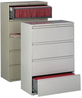HON® Brigade? 800 19 1/4D 5 Drawer Lateral File, Black