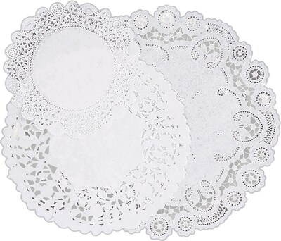 Paper Doilies, Assorted Sizes 4/6/8, 30/PK, White