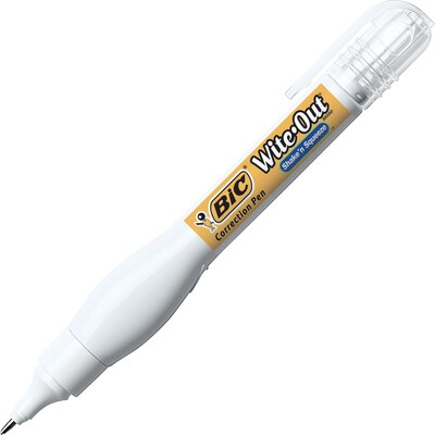 BIC Wite-Out Shake 'N Squeeze Correction Pen, 8 ml., White, 36/Carton (WOSQPP11CA)