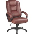 Office Star™ High-Back Leather Executive Chair; Brown