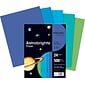 Astrobrights Wausau 8.5" x 11", Colored Paper, 24 lbs., Assorted Cool Colors, 500 Sheets/Ream (WAU20274)