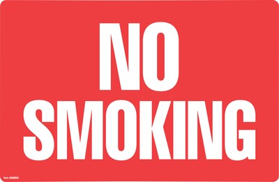 Cosco® No Smoking/No Fumar, 8 x 12, Red (098068)