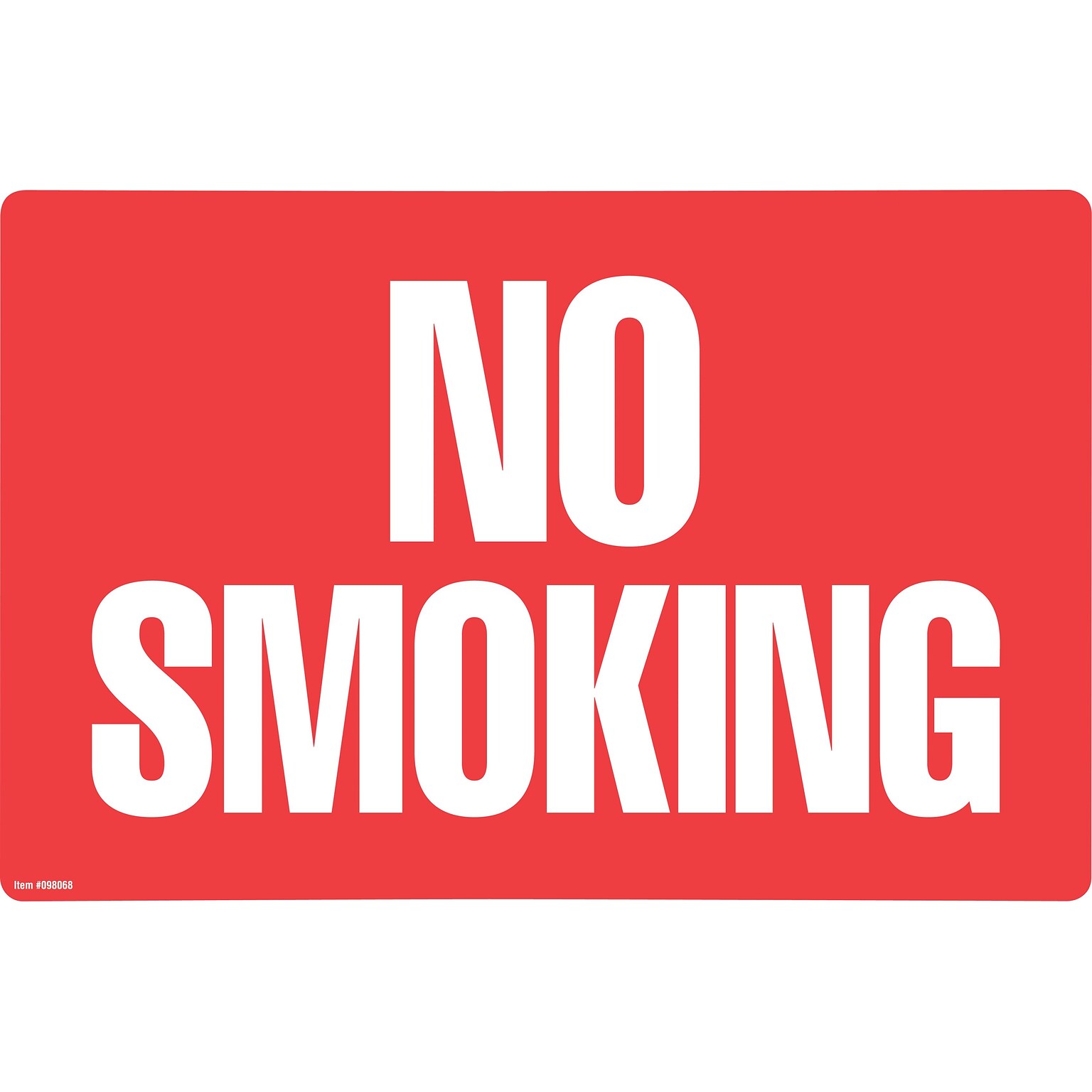 Cosco® No Smoking/No Fumar, 8 x 12, Red (098068)