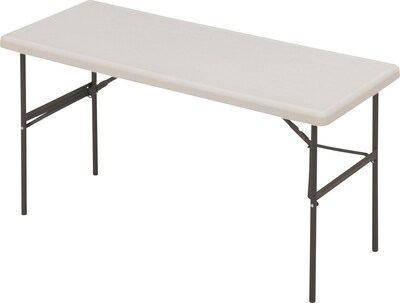 Iceberg® IndestrucTables TOO™ 1200 Series Folding Table, 60x24, Platinum