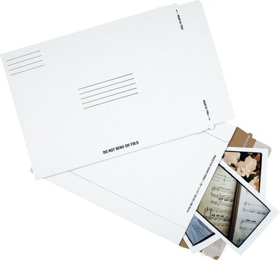 Quill Brand® QuickStrip Photo Mailers, 11 x 14, White, 4/Pack (51648)