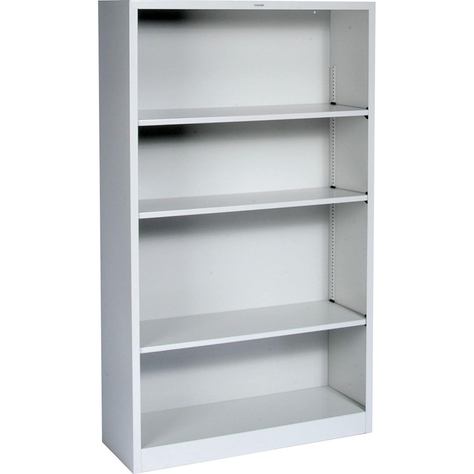 HON® Brigade Steel Bookcase, Light Gray, 4-Shelf, 59H