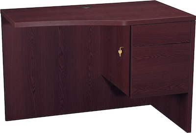 HON® 10500 Series Curved Right Return, Mahogany, 29 1/2H x 42W x 24D