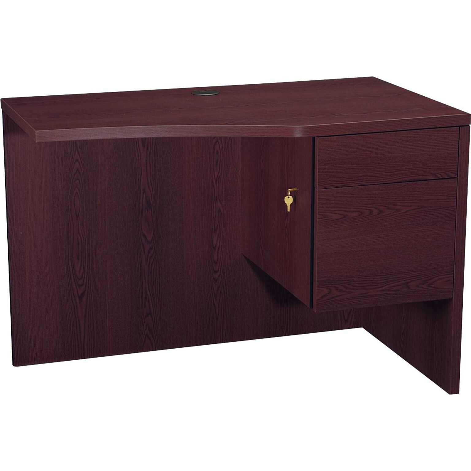 HON® 10500 Series Curved Right Return, Mahogany, 29 1/2H x 42W x 24D