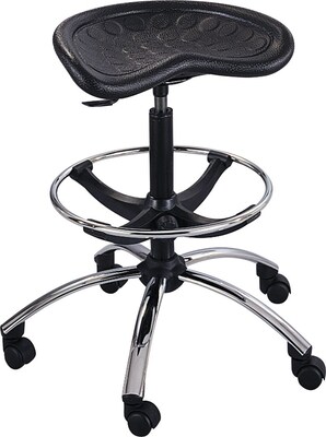 Safco® Sit-Star Stool Polyurethane Foam Drafting, Black