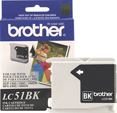 Brother LC51 Black, Cyan, Magenta, Yellow Standard Ink, 4/Pack