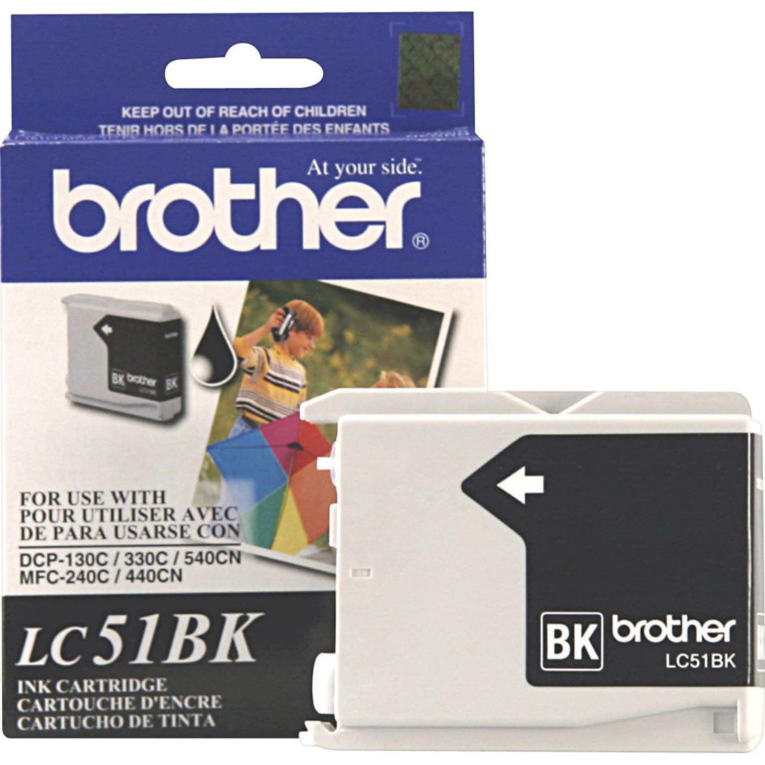 Brother LC-51BK Black Standard Yield Ink  Cartridge